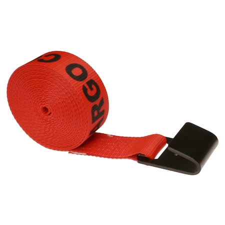 2 X 20' RED Winch Strap With Flat Hook